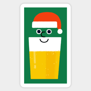 Santa Beer Sticker